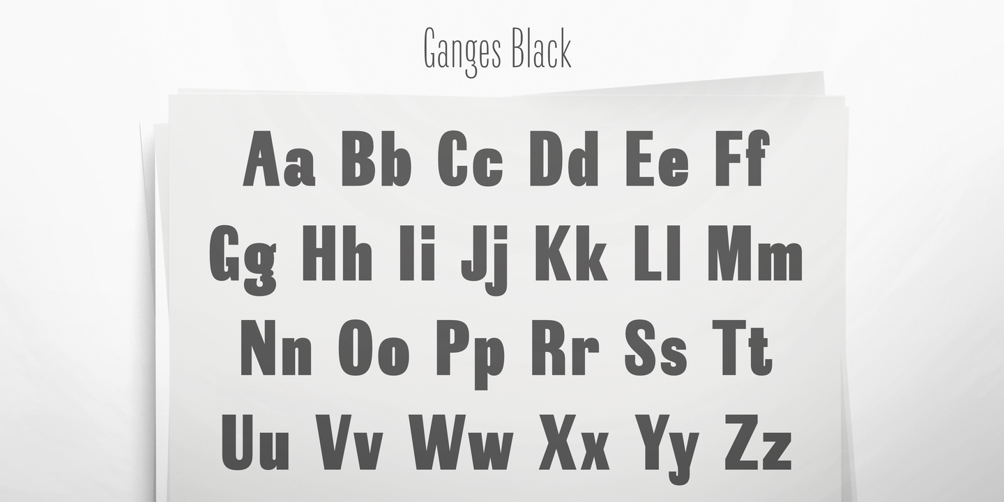 Przykład czcionki Ganges Black Oblique